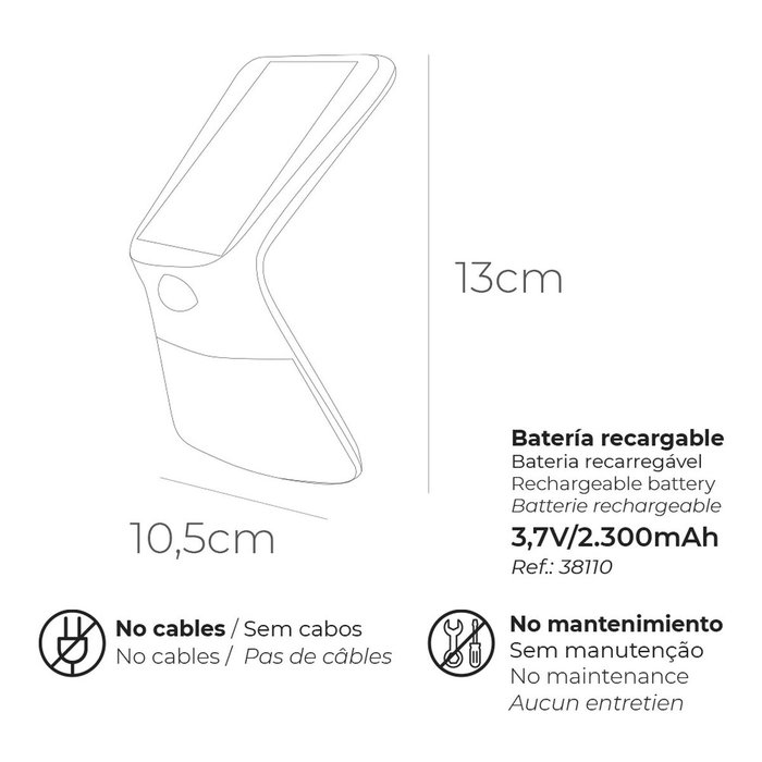 Lampe LED avec Capteur de Mouvement EDM 31843 Blanc polypropylène 3,5 W Lampe LED avec Capteur de Mouvement EDM 31843 Blanc polypropylène 3,5 W