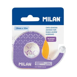 Milán Distributeur de ruban adhésif transparent 19 mm x 33 m, Fuchsia