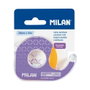 Milán Distributeur de ruban adhésif fuchsia avec ruban transparent 19 mm x 33 m