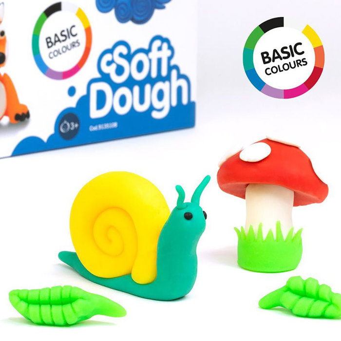 Pâte à modeler en argile Milan Soft dough 913510B Jaune Bleu Multicouleur 85 g Légumes (10 Unités)