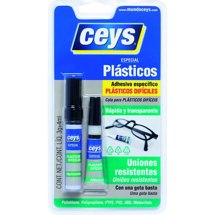 CEYS Colle spéciale pour plastiques difficiles (3g + 4ml)