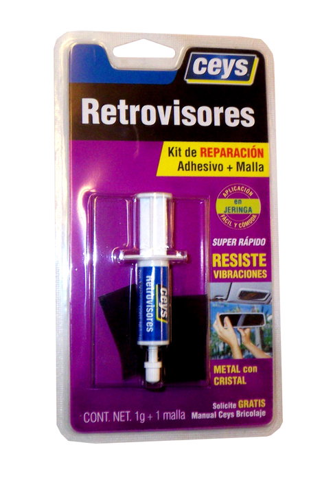 CEYS Adhésif rétroviseur 1g + maille CEYS Adhésif rétroviseur 1g + maille