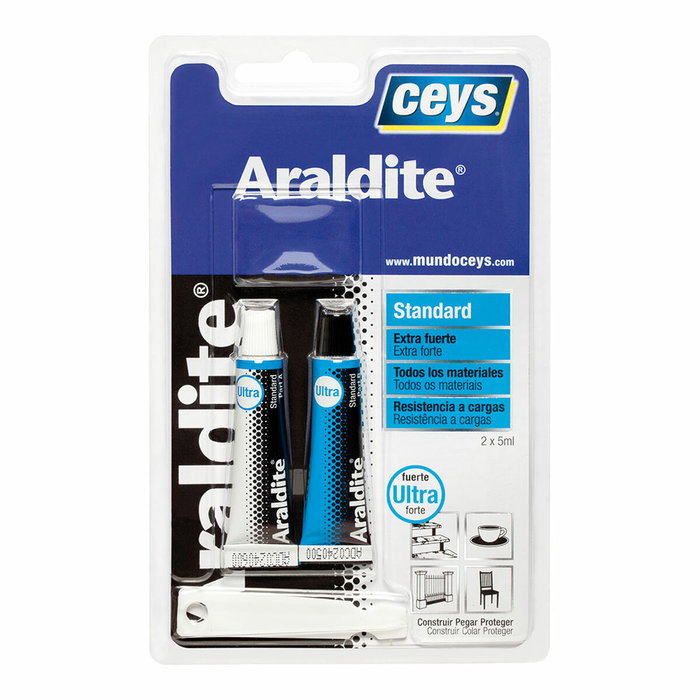 CEYS Araldite Colle époxy bi-composants extra forte 5+5ml