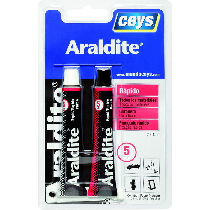Ceys Araldite Adhésif instantané époxy 2 x 15 ml