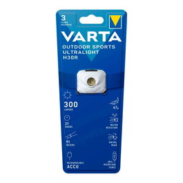 Varta Linfrontale H30R Blanche 300lm Rechargeable LED Ultra-légère IPX4 avec Micro USB
