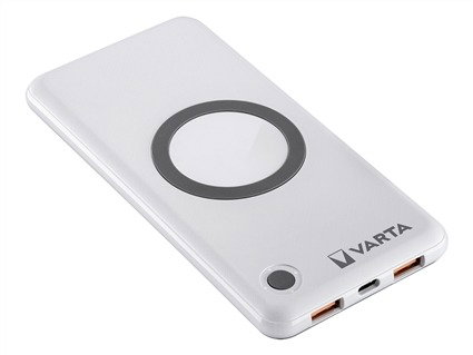 VARTA 57913101111 Batterie portable Power Bank 10000 mAh avec charge rapide 20W, recharge sans fil 10W et indicateur de niveau de charge