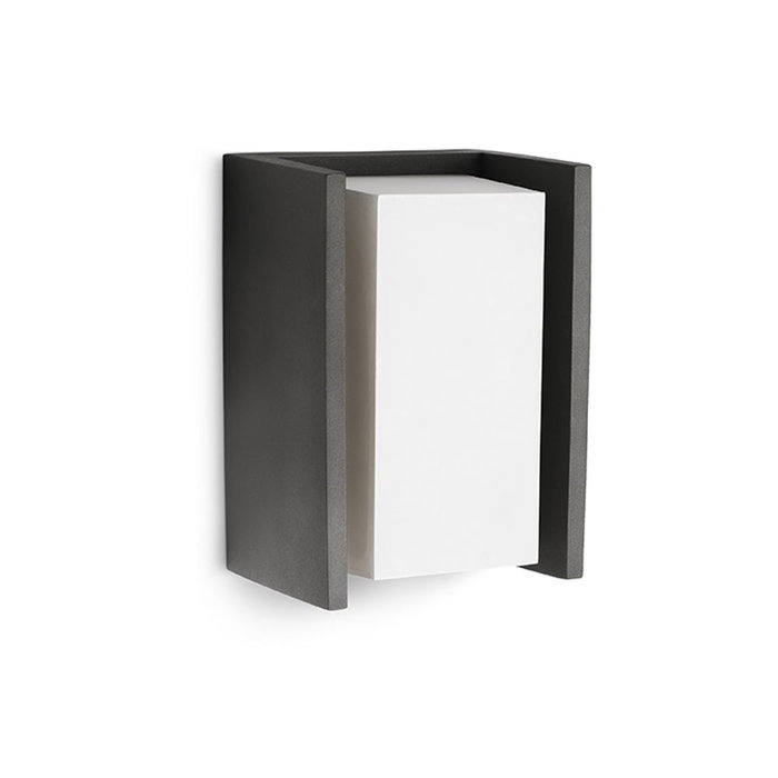 Philips Aplique mural LED E27 modèle Bridge 15W 970 lm Aluminium Anthracite IP44 Philips Aplique mural LED E27 modèle Bridge 15W 970 lm Aluminium Anthracite IP44