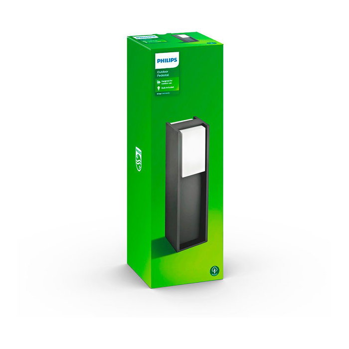 Philips Balise LED Bridge E27 Aluminium Anthracite IP44 14W Ampoule Incluse 12,1 x 40,2 x 12,1 cm