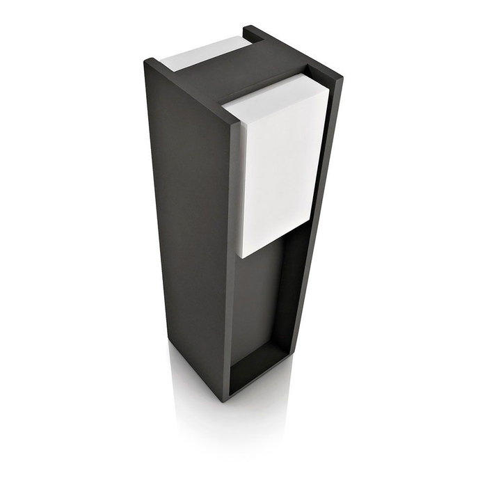 Philips Balise LED Bridge E27 Aluminium Anthracite IP44 14W Ampoule Incluse 12,1 x 40,2 x 12,1 cm