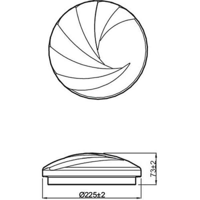 Philips Shell Plafonnier LED circulaire 10 W 4000 K Blanc