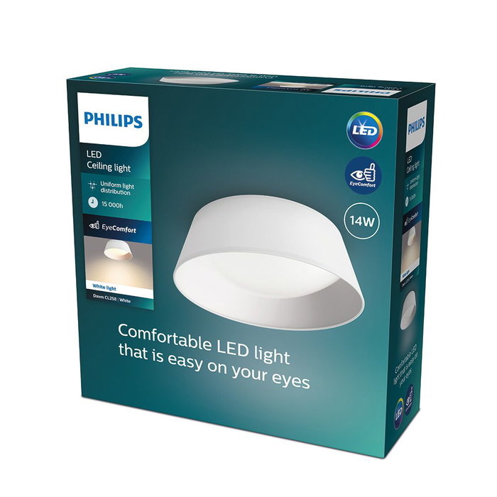 Philips Dawn Plafón LED blanc ø34 cm, 14 W, 3000 K Philips Dawn Plafón LED blanc ø34 cm, 14 W, 3000 K