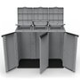 Poubelle recyclage Ecoline Noir/Gris 3 portes (102 x 39 x 88,7 cm)