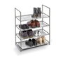 Domo Pack Living Etagère à chaussures 4 étagères gris 58,5 x 28,5 x 70 cm capacité 12 paires