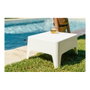 Sp Berner Table d'appoint Alaska blanc extérieur 58 x 48 x 30 cm matériaux recyclés