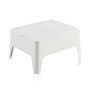 Sp Berner Table d'appoint Alaska blanc extérieur 58 x 48 x 30 cm matériaux recyclés