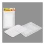 Best Products Bandeau rectangulaire avec bordure dentelée blanc 14 x 21 cm, 4 pcs