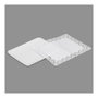 Best Products Bandeja rectangulaire avec dentelle blanche 22 x 28 cm, 2 uds