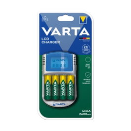 Varta LCD Charger 12V USB avec 4 piles AA 2600 mAh