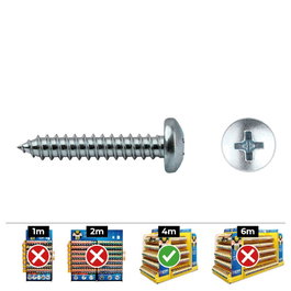Celo DIN 7981 Boîte de 500 vis à tôle Phillips 4,2x13mm acier zingué