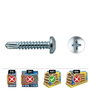 Celo Boîte de 250 vis autoperceuses Phillips DIN 7504N Ø4,2x50 mm acier zingué