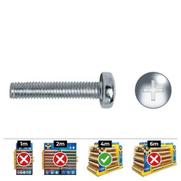 Celo Din 7985 Boîte de 500 vis métriques fraisées Philips ø4x20mm acier zingué
