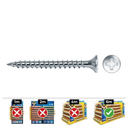 Celo Vis à bois fraisées Pozidriv Ø 4 x 25 mm, boîte de 1000 unités