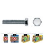 Celo Boîte 250 vis métrique hexagonale acier zingué DIN 933 Ø6x30mm