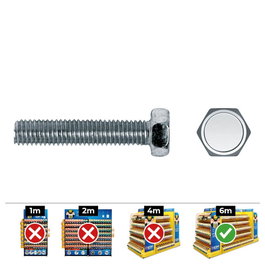 Celo Boîte de 100 vis métriques hexagonal DIN 933 ø8x16mm zingué