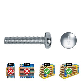 Celo DIN 7985 Boîte de 500 vis métriques alomées Philips Ø5x10mm zinguées