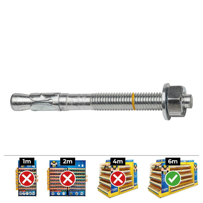 Celo Din bap Anclage métallique cheville à expansion Ø12 x 120 mm/20 zingué, boîte de 20 pièces Celo Din bap Anclage métallique cheville à expansion Ø12 x 120 mm/20 zingué, boîte de 20 pièces