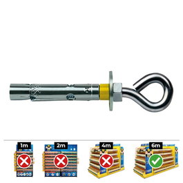 Celo Ancrage dynabolt à œil zingué Ø 10 x 60 mm, boîte de 50 unités