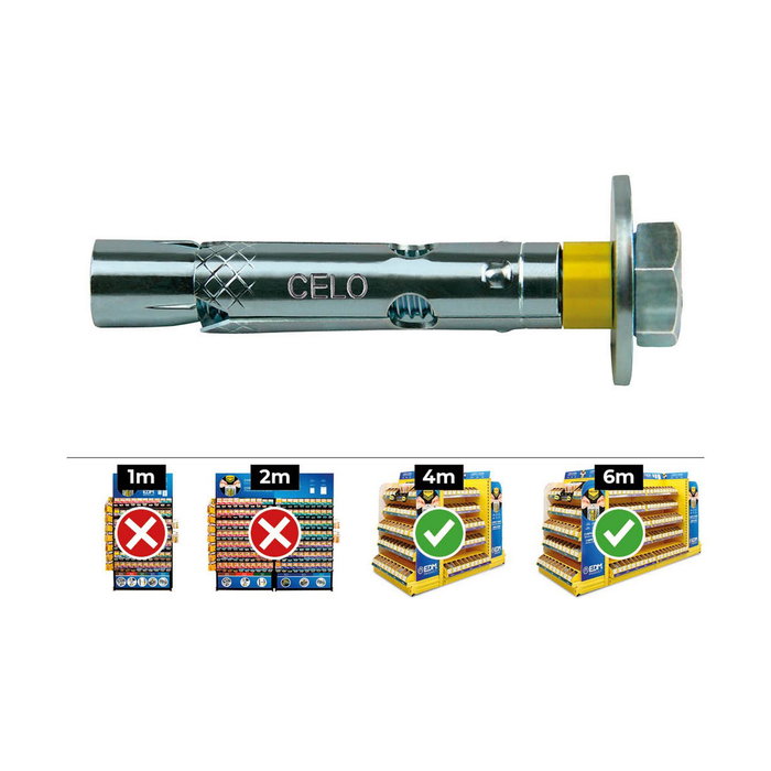 Boîte à vis CELO Ø 8 X 80 MM zingage Boîte à vis CELO Ø 8 X 80 MM zingage