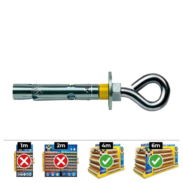 Celo DIN DA Anclaje dynabolt acier zingué Ø8 x 45 mm, boîte 100 pièces Celo DIN DA Anclaje dynabolt acier zingué Ø8 x 45 mm, boîte 100 pièces