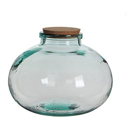Mica Decorations Olly Bocal en verre rond avec bouchon en liège Ø29 x 23 cm