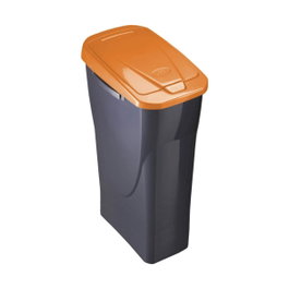 Mondex Cubo Ecobin avec couvercle, noir/orange, 15 l