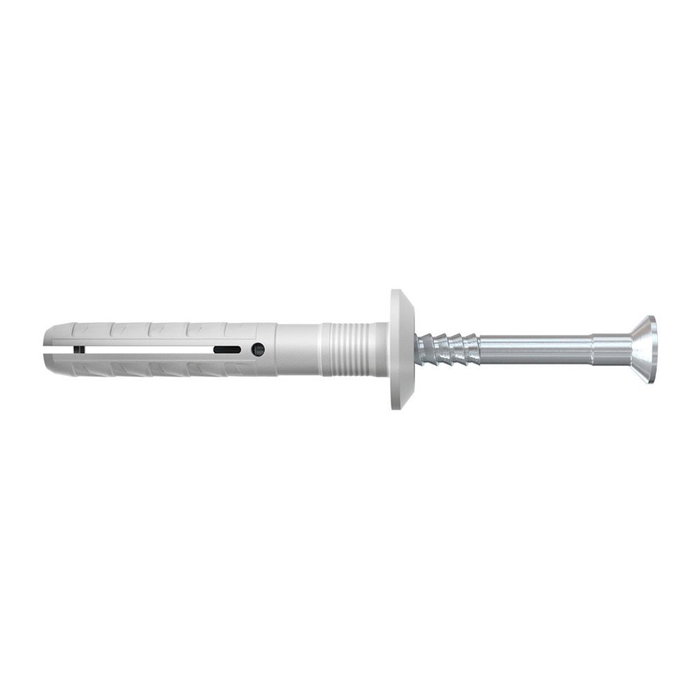 Fischer 50 Cheville à clou nylon 6x80 mm + vis tête fraisée 4x88 mm PZ2 pour béton et brique Fischer 50 Cheville à clou nylon 6x80 mm + vis tête fraisée 4x88 mm PZ2 pour béton et brique