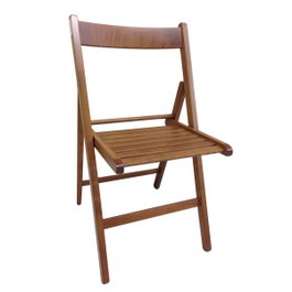 Chaise pliante en bois de hêtre coloris noyal 79x42,5x47,5cm