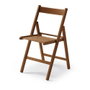 Chaise pliante en bois de hêtre teinte noyer 79x42,5x47,5 cm