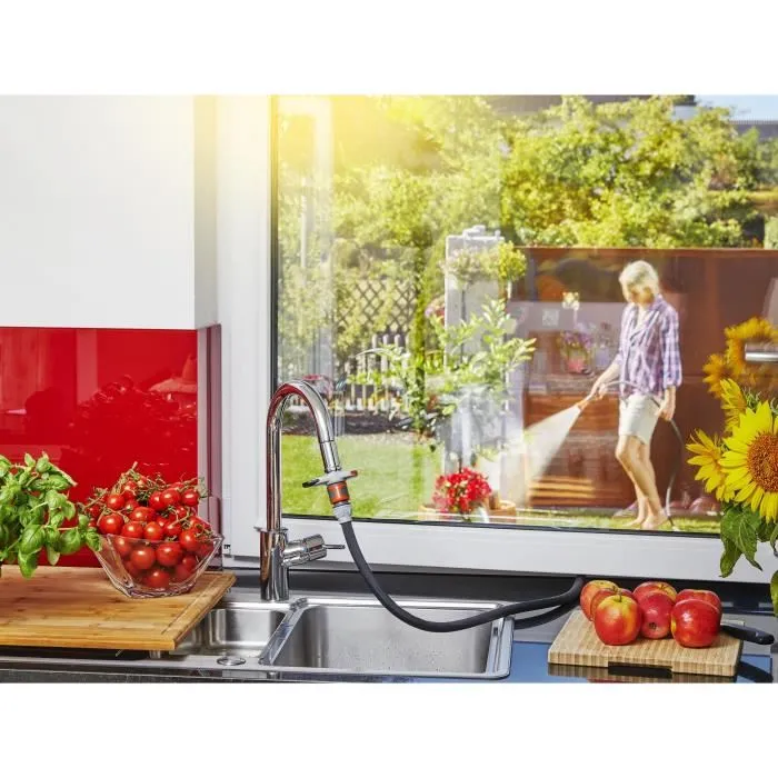 Gardena - Adaptateur de robinet d'intérieur pour tuyau d'arrosage - Connexion GARDENA System - Filetage M22 ou M24