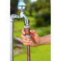 Gardena Connecteur rapide de tuyau stop eau 3/4 pouce, anti-UV, anti-algues, anti-gel, gris/orange