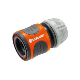 Gardena Connecteur rapide pour tuyau 1/2 pouce - 5/8 pouce, blister, gris/orange, anti-UV et anti-algues, protection contre le gel