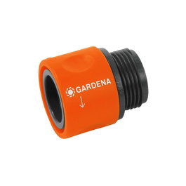 Gardena Conecteur rapide mâle 3/4 pouce, anti-UV et antialgues, polypropylène, gris et orange
