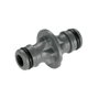 Gardena Manguito de unión rápida 1/2" - 3/4", polypropylène, anti-UV, antigel, gris
