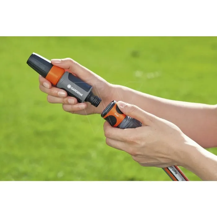 Gardena Nécessaire de base Adapté tuyau Ø15mm Kit complet arrosage avec lance Compatibilité Original GARDENA System Garantie 2ans