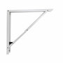 Fepre Équerre pliable en acier blanc 40 x 40 cm