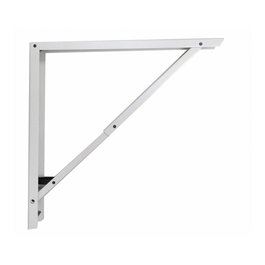 Fepre Abat-plan équerre pliante en acier blanc 40 x 40 cm charge max 400 kg