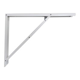 Fepre Équerre Pliable Abat-Plan en Acier Blanc 40 x 52 cm - Résistance 400 kg
