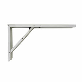 Fepre Équerre pliable en acier blanc 30 x 52 cm
