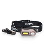 Edm Wildtrack TX3 Lampe frontale LED rechargeable 400 lm 5 W + 100 lm 3 W, lumière froide 6500 K et rouge, batterie lithium 300 mAh, aluminium, 63 x 25 x 33 mm