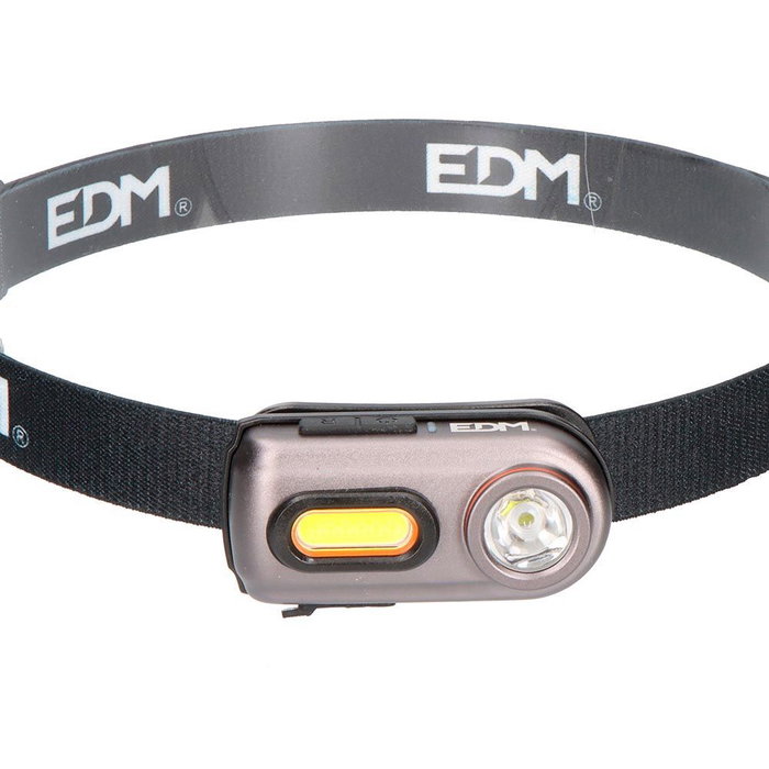 Edm Wildtrack TX3 Lampe frontale LED rechargeable 400 lm 5 W + 100 lm 3 W, lumière froide 6500 K et rouge, batterie lithium 300 mAh, aluminium, 63 x 25 x 33 mm Edm Wildtrack TX3 Lampe frontale LED rechargeable 400 lm 5 W + 100 lm 3 W, lumière froide 6500 K et rouge, batterie lithium 300 mAh, aluminium, 63 x 25 x 33 mm